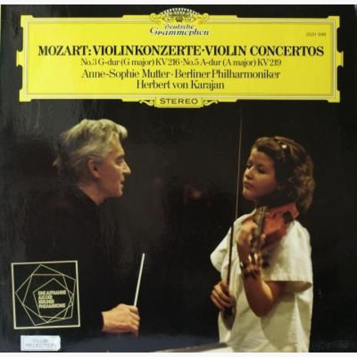 莫扎特 《第三小提琴协奏曲》《 第五小提琴协奏曲》 / 穆特演奏 ，卡拉扬指挥柏林爱乐专辑封面